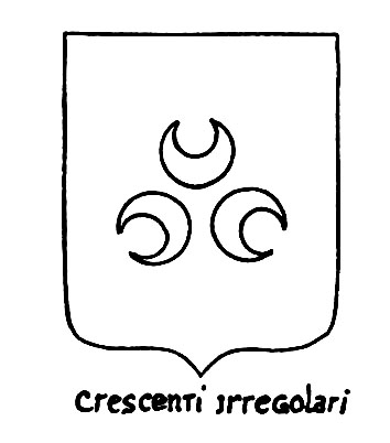 Bild des heraldischen Begriffs: Crescenti irregolari